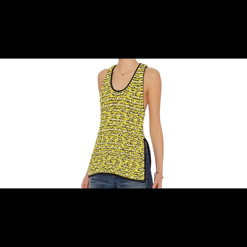 Rag & Bone Viola Knit Racerback Tank Neon